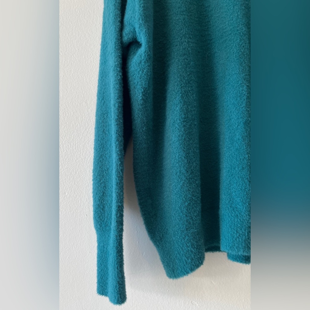 ARITZIA WILFRED FREE Hushknit Turtlenck Sweater Teal Size Small Fall Casual - Picture 8 of 14
